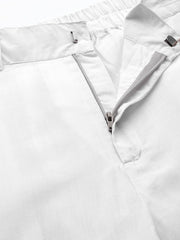 Men Ethnic Motifs Embroidered Regular Chikankari Kurta With Trousers - Inddus.com