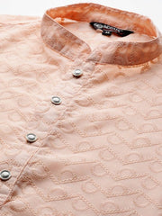 Men Ethnic Motifs Embroidered Regular Chikankari Kurta With Trousers - Inddus.com