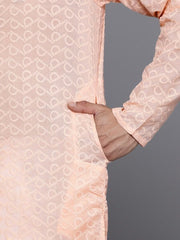 Men Ethnic Motifs Embroidered Regular Chikankari Kurta With Trousers - Inddus.com