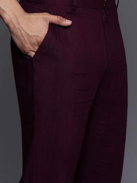 Men Ethnic Motifs Embroidered Regular Sequinned Kurta With Trousers - Inddus.com