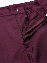 Men Ethnic Motifs Embroidered Sequinned Chikankari Kurta with Trousers - Inddus.com