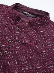 Men Ethnic Motifs Embroidered Sequinned Chikankari Kurta with Trousers - Inddus.com