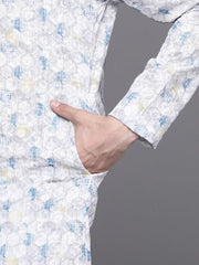 Men Ethnic Motifs Embroidered Sequinned Kurta - Inddus.com