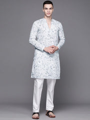 Men Ethnic Motifs Embroidered Thread Work Kurta - Inddus.com