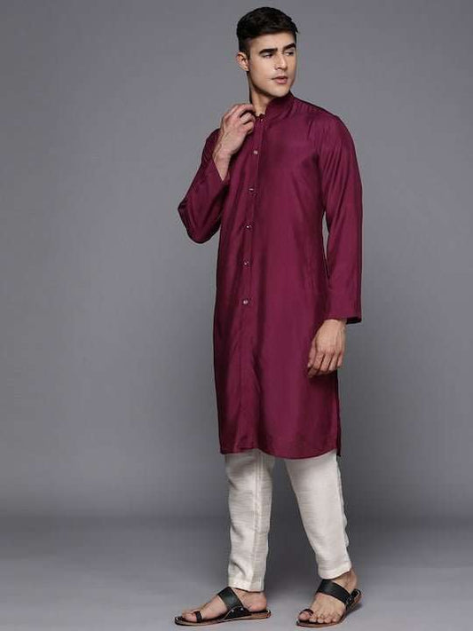 Men Mandarin Collar Kurta - Inddus.com