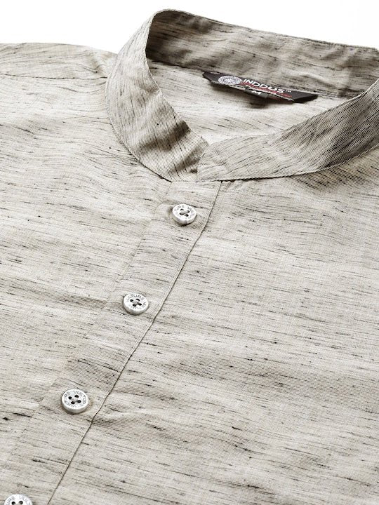 Men Mandarin Collar Kurta - Inddus.com