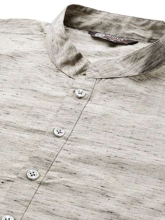Men Mandarin Collar Kurta - Inddus.com