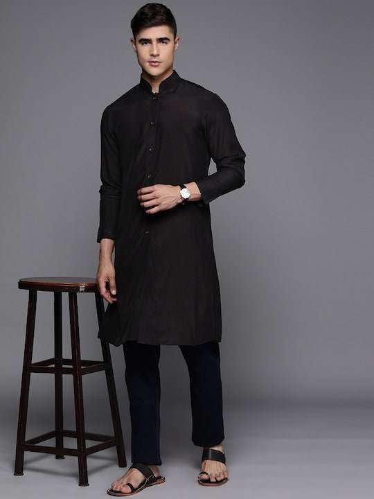 Men Mandarin Collar Kurta - Inddus.com