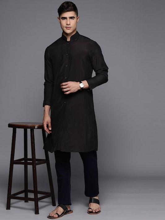 Men Mandarin Collar Kurta - Inddus.com