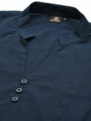 Men Solid Indigo Kurta - Inddus.com