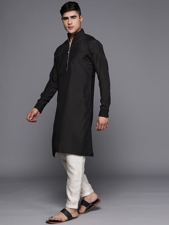 Men Solid Straight Kurta - Inddus.com