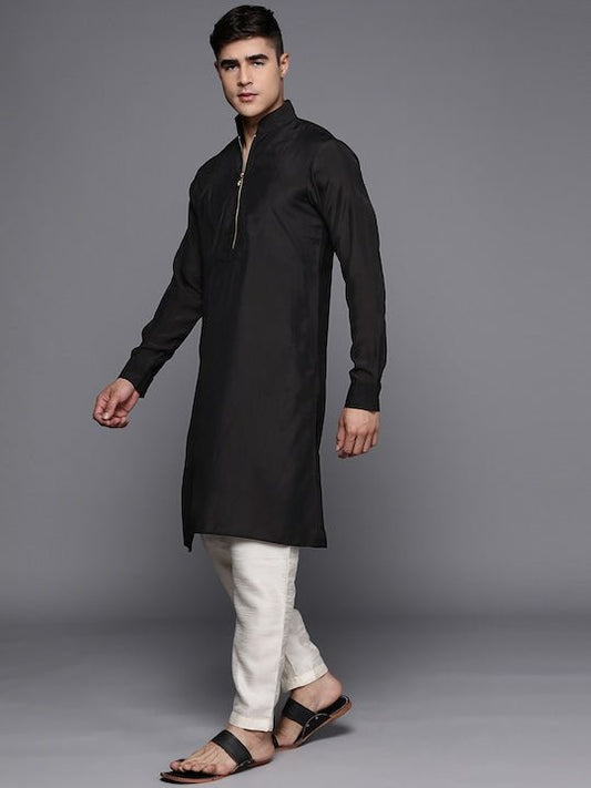 Men Solid Straight Kurta - Inddus.com