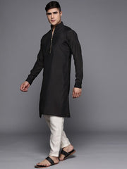 Men Solid Straight Kurta - Inddus.com