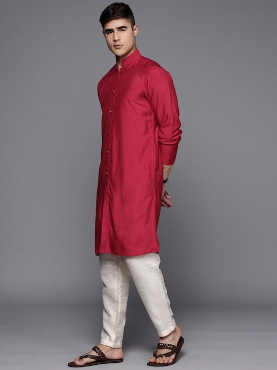 Men Solid Straight Kurta - Inddus.com