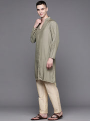 Men Solid Straight Kurta - Inddus.com