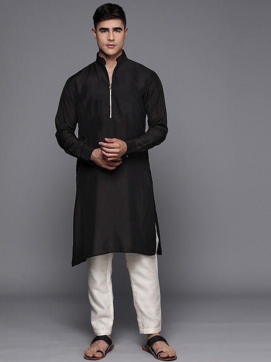 Men Solid Straight Kurta - Inddus.com