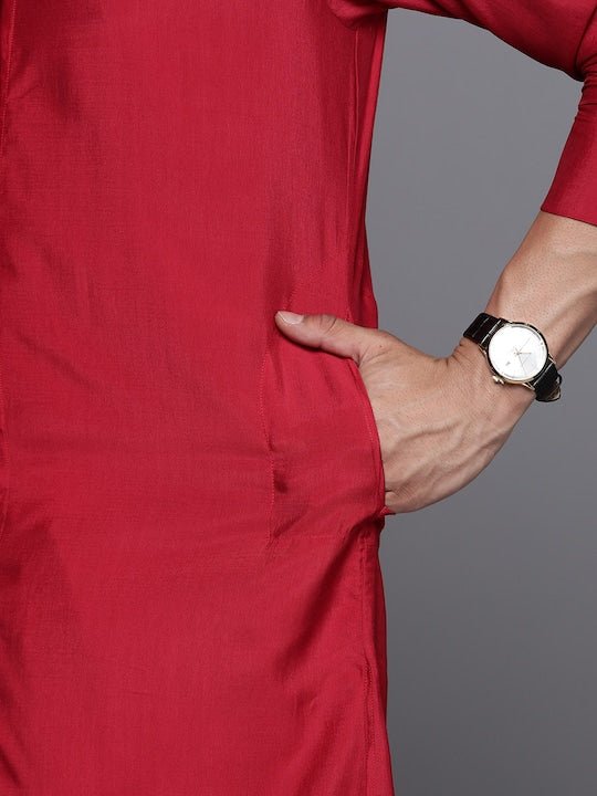 Men Solid Straight Kurta - Inddus.com