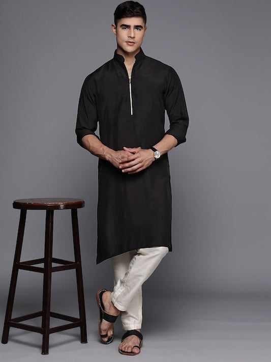 Men Solid Straight Kurta - Inddus.com