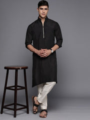 Men Solid Straight Kurta - Inddus.com