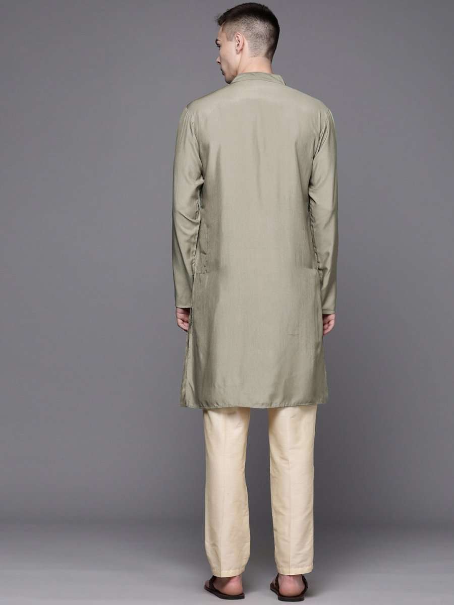 Men Solid Straight Kurta - Inddus.com