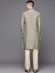 Men Solid Straight Kurta - Inddus.com