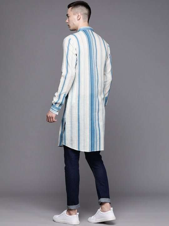 Men Striped Kurta - Inddus.com