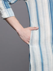 Men Striped Kurta - Inddus.com