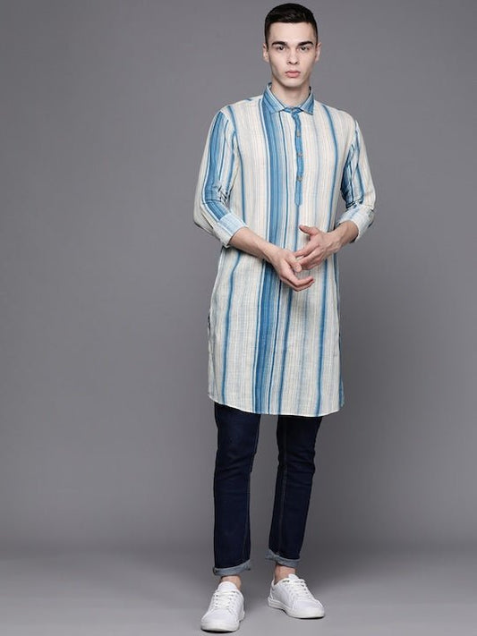 Men Striped Kurta - Inddus.com