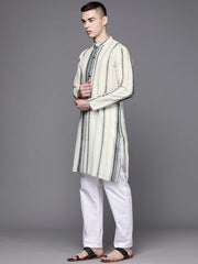 Men Striped Straight Kurta - Inddus.com