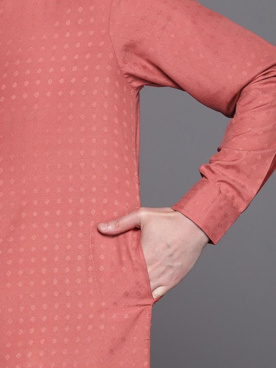 Men Woven Design Ethnic Motifs Kurta - Inddus.com