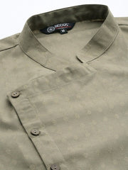Men Woven Design Ethnic Motifs Kurta - Inddus.com