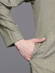 Men Woven Design Ethnic Motifs Kurta - Inddus.com
