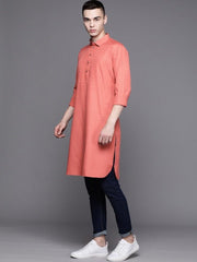 Men Woven Design Ethnic Motifs Kurta - Inddus.com