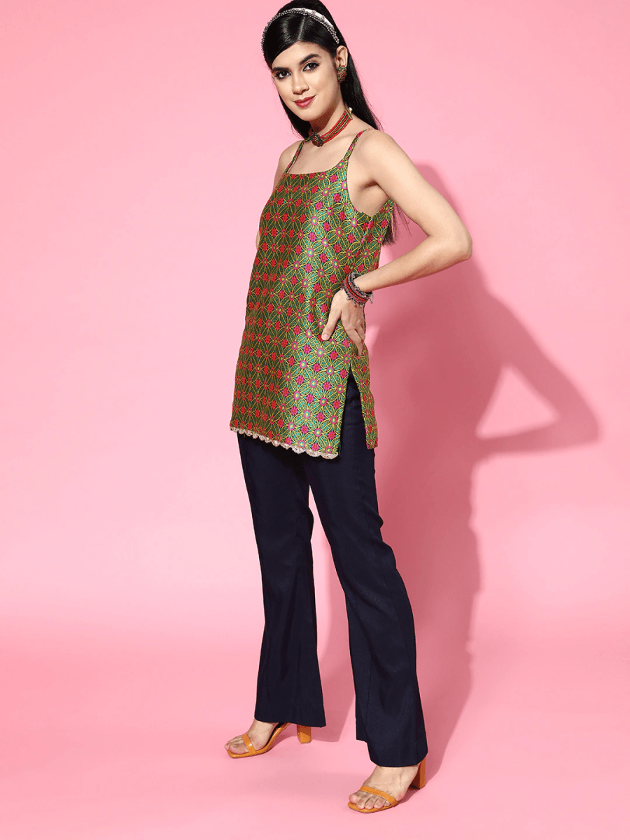 Multi Color Silk Blend Woven Design with Salwar Kameez Duppata - Inddus.com