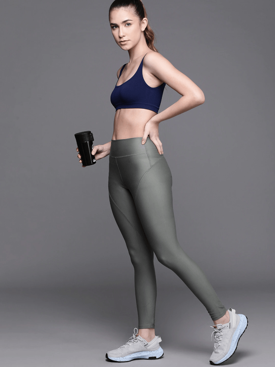 NAVY BLUE NON WIRED NON PADDED SPORT BRA - Inddus.com