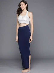 Navy Blue Seamless Saree Shapewear - Inddus.com