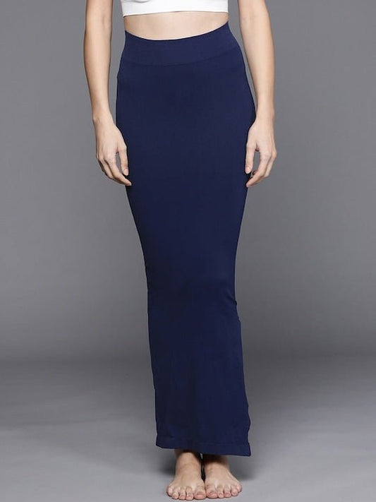 Navy Blue Seamless Saree Shapewear - Inddus.com