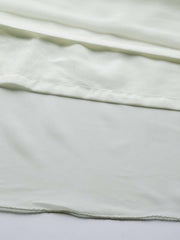 Off White Floral Print Georgette Ethnic Maxi Dress - Inddus.com