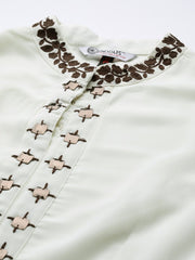 Off White Floral Print Georgette Ethnic Maxi Dress - Inddus.com