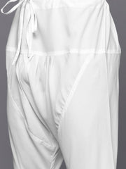 Orange Striped Kurta with Churidar - Inddus.com