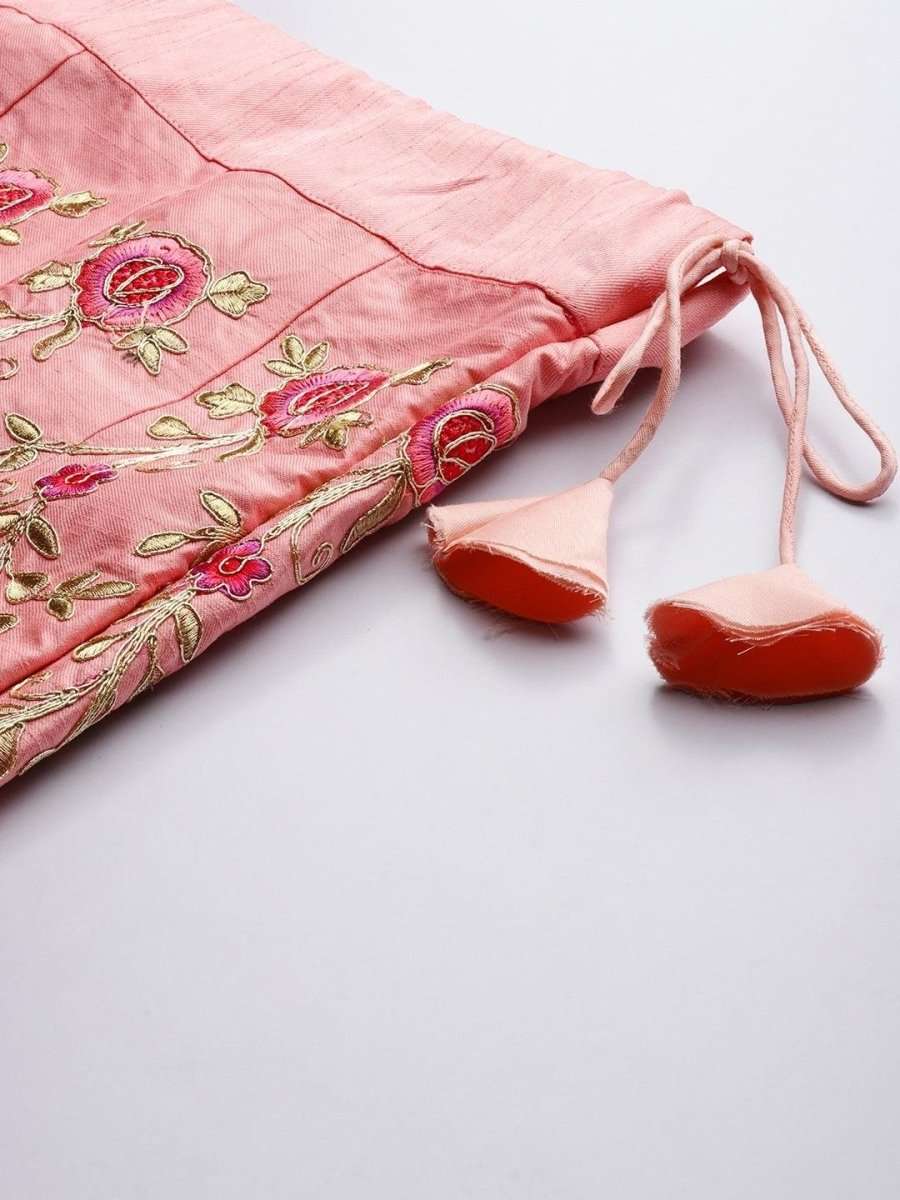 Pink Embroidered Lehenga Choli - inddus-us