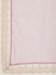 Pink Embroidered Semi-Stitched Lehenga & Unstitched Blouse With Dupatta - Inddus.com