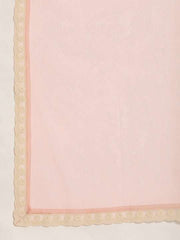 Pink Embroidered Semi-Stitched Lehenga & Unstitched Blouse With Dupatta - Inddus.com