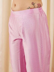 Pink Ethnic Motifs Printed Kurta with Trousers - Inddus.com