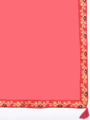 Pink Patola Print Semi Stitched Lehenga with Blouse and Dupatta - inddus-us