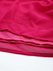 PowderBlue and magenta Organza Co-Ords - Inddus.com