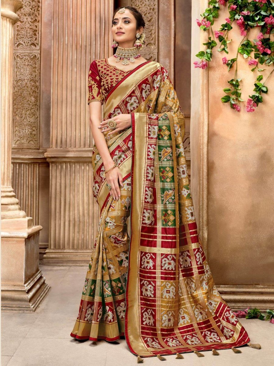 Buy Elegant Pure Silk Traditional Saree Online at .