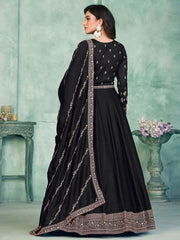 Purple Georgette Festive-Wear Anarkali-Suit - Inddus.com
