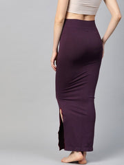 Purple Knitted Saree Shapewear - inddus-us