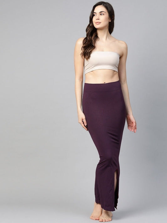 Purple Knitted Saree Shapewear - inddus-us